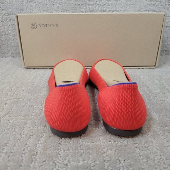 Rothy’s The Point Women's Size US 5, 7.5, 10 Red Flame Slip On Ballet Flat Shoes - Picture 3 of 12